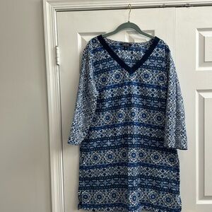 3 for $25 Lands’ End Blue Shift Cover-up-dress L